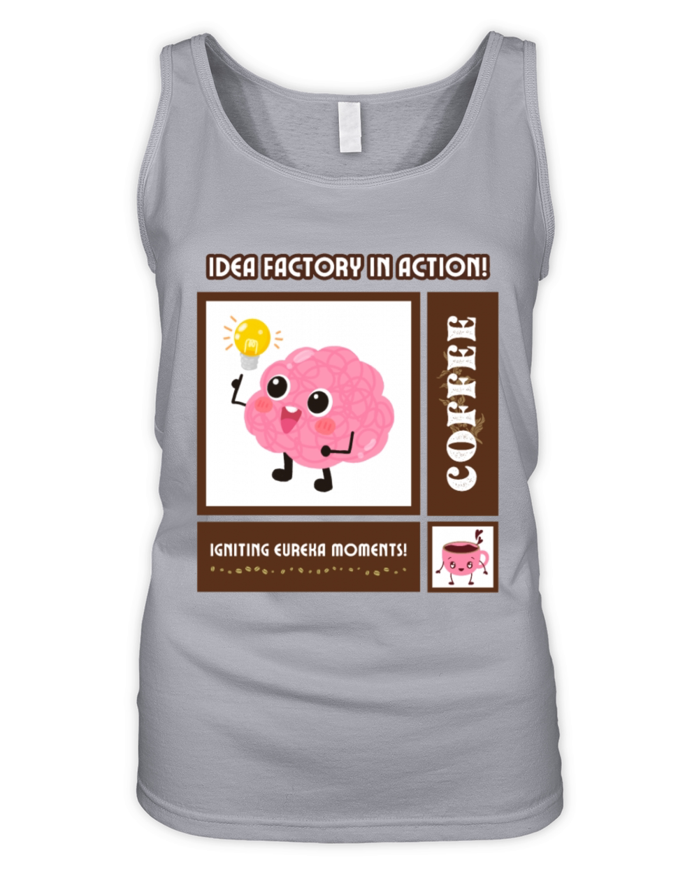 Brain idea factory in action Organic Women's Tank Top