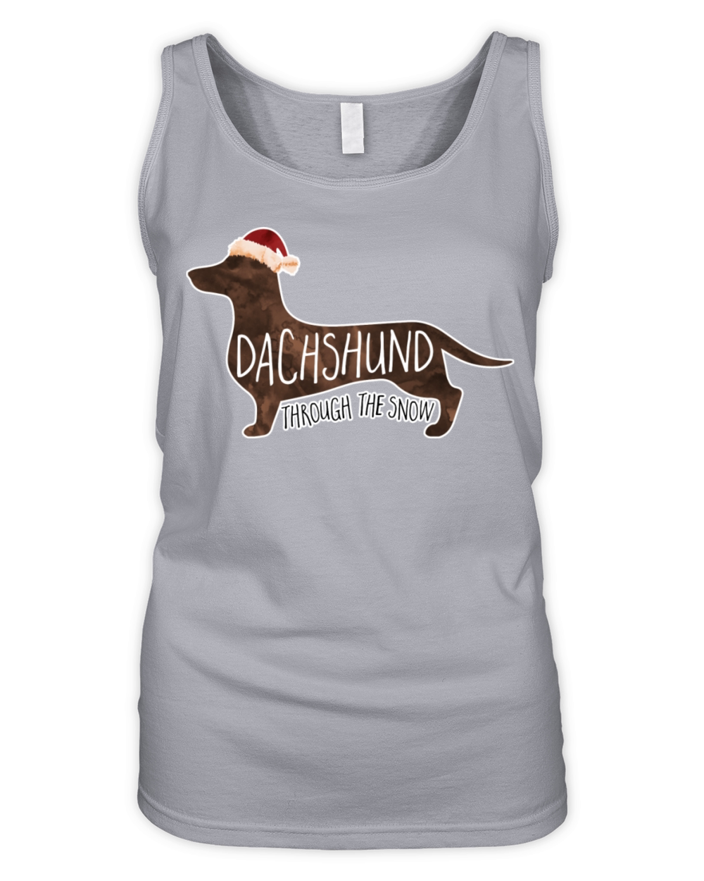 Dachshund Through The Snow A Funny Christmas Organic Women's Tank Top