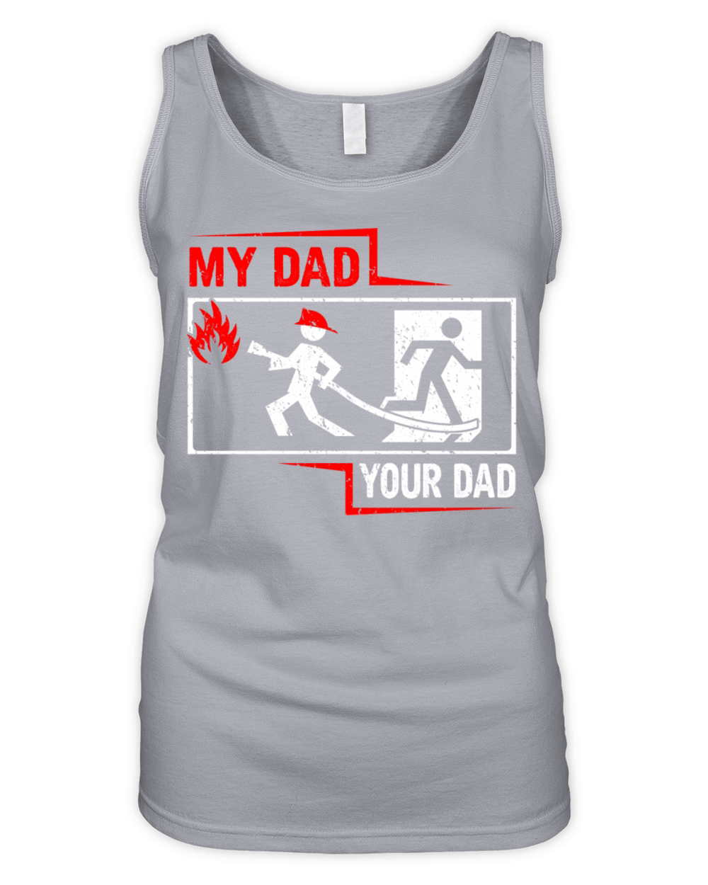 Funny Firefighter Dad Son Vintage Fireman Organic Women's Tank Top
