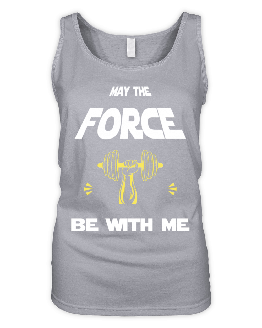 may the force be with me funny quote gym fitness Organic Women's Tank Top