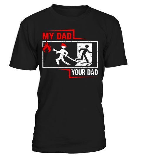 Funny Firefighter Dad Son Vintage Fireman T-Shirt Unisex