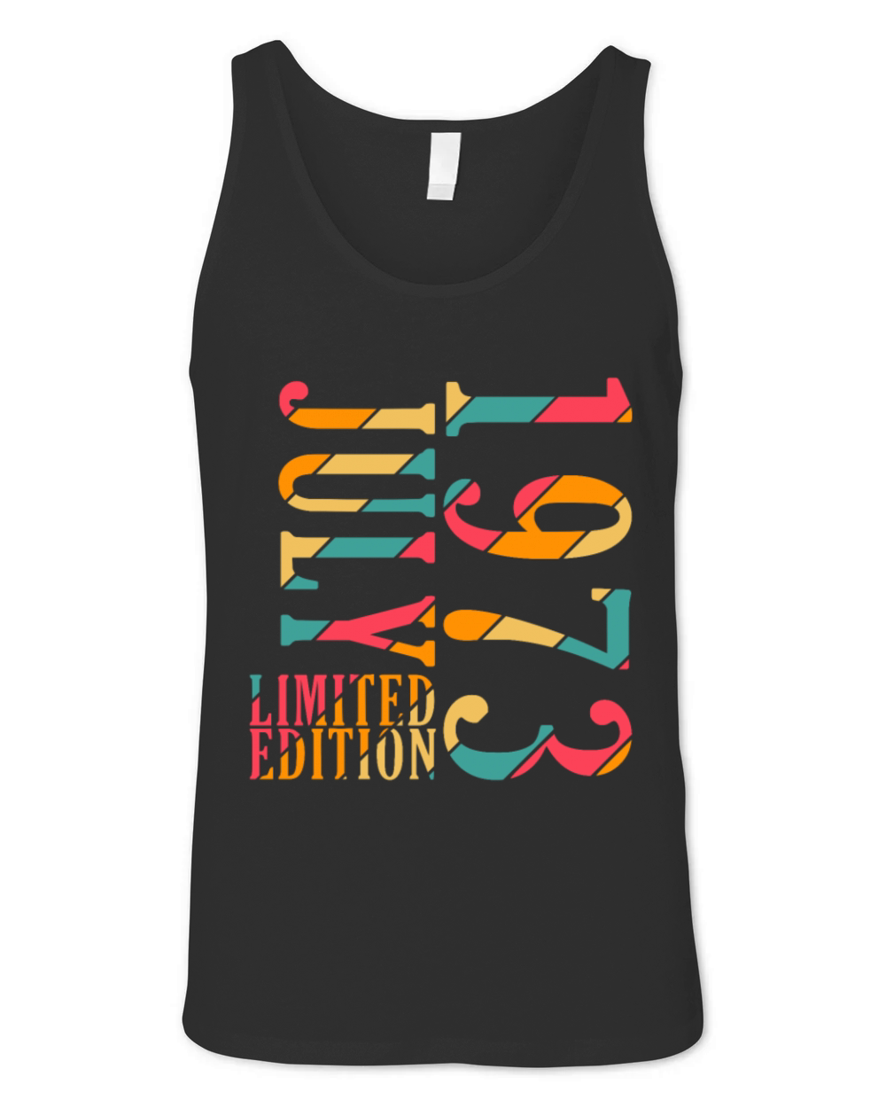 July 1973 limited edition vintage year of birth Unisex Jersey Tank
