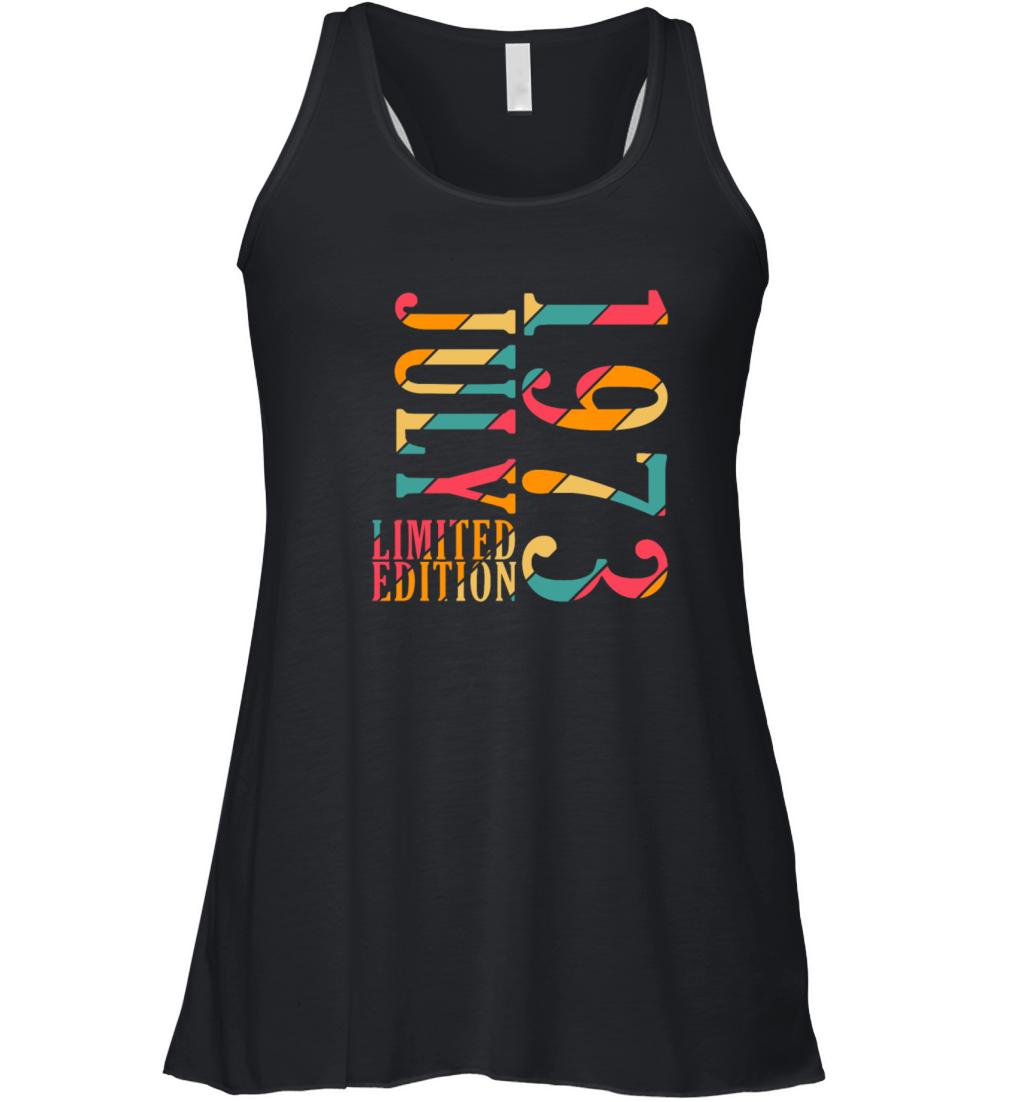 July 1973 limited edition vintage year of birth Women's Flowy Tank Top