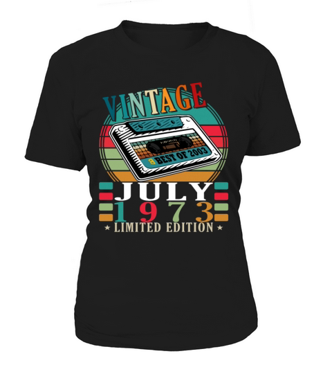 Vintage 1973 July Retro Birthday Gift Women's T-Shirt