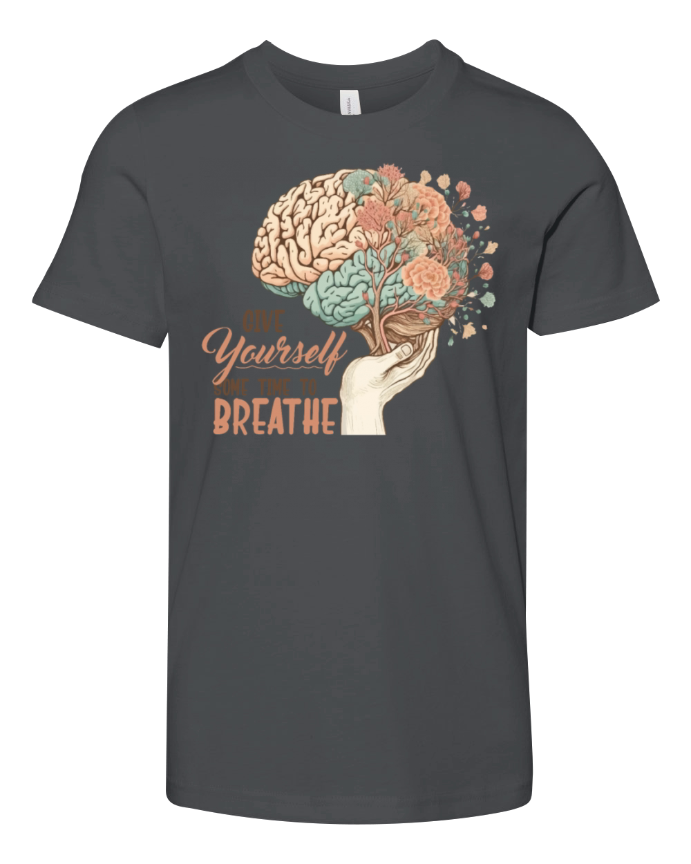 Mental Health Awareness Floral Brain Flower Positi Youth Unisex Jersey Tee