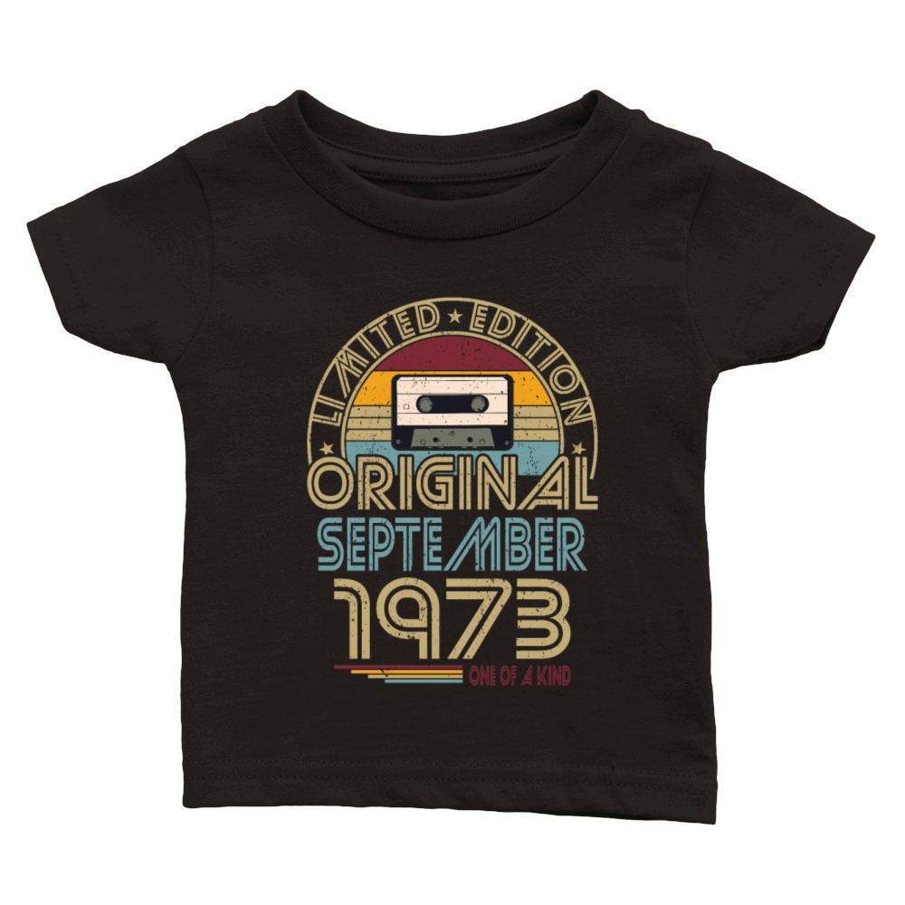 50th birthday september 1973 original 1973 Classic Baby Crewneck T-shirt