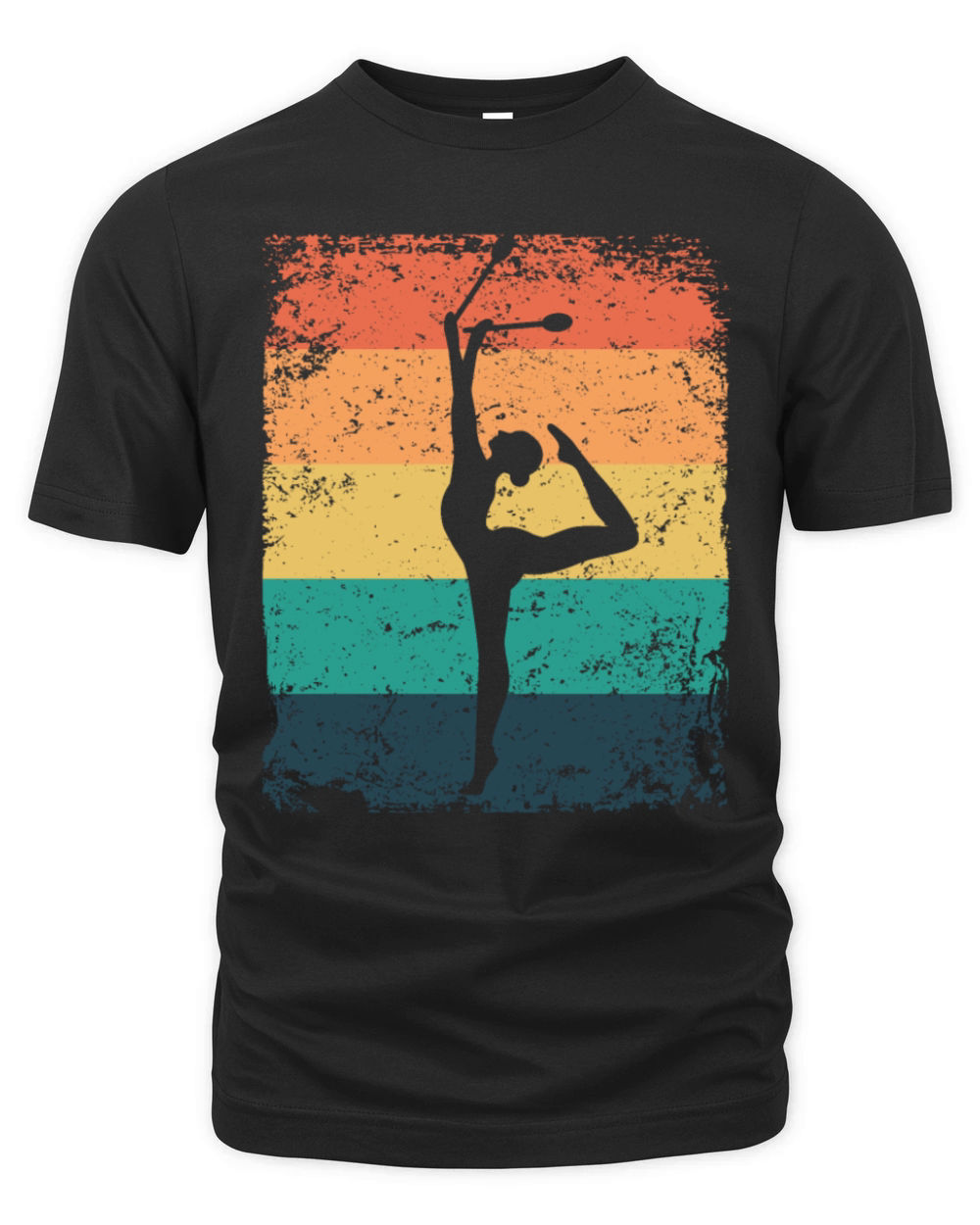 Gymnast Clubs Retro Rhythmic Gymnastics Organic Unisex T-shirt