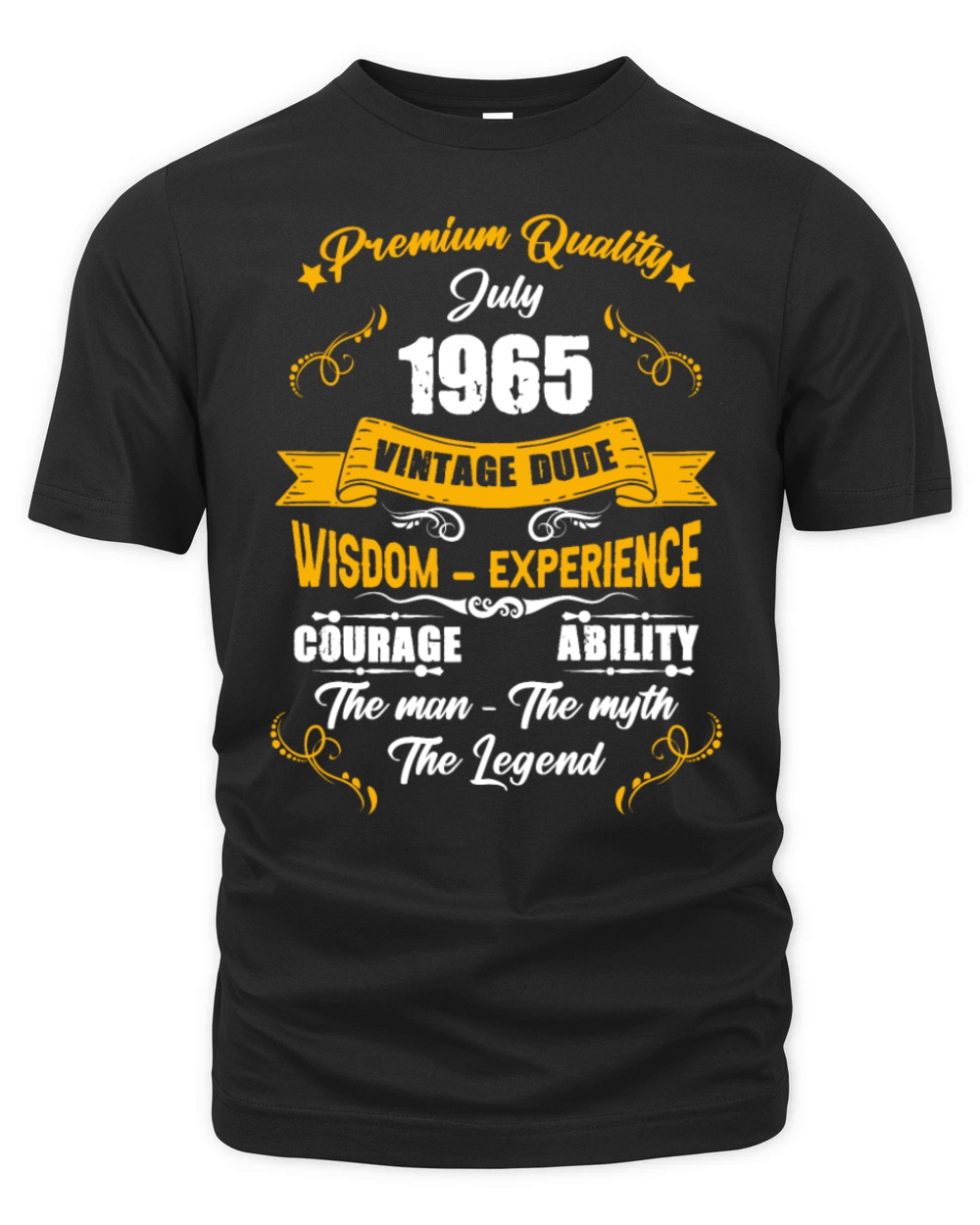 July 1965 Vintage Birthday Present Organic Unisex T-shirt