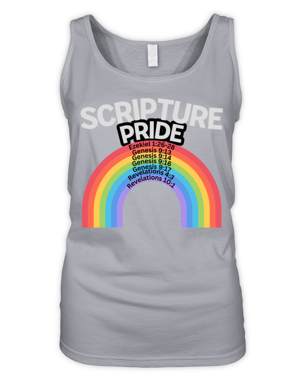 Scripture Pride Rainbow Organic Women's Tank Top