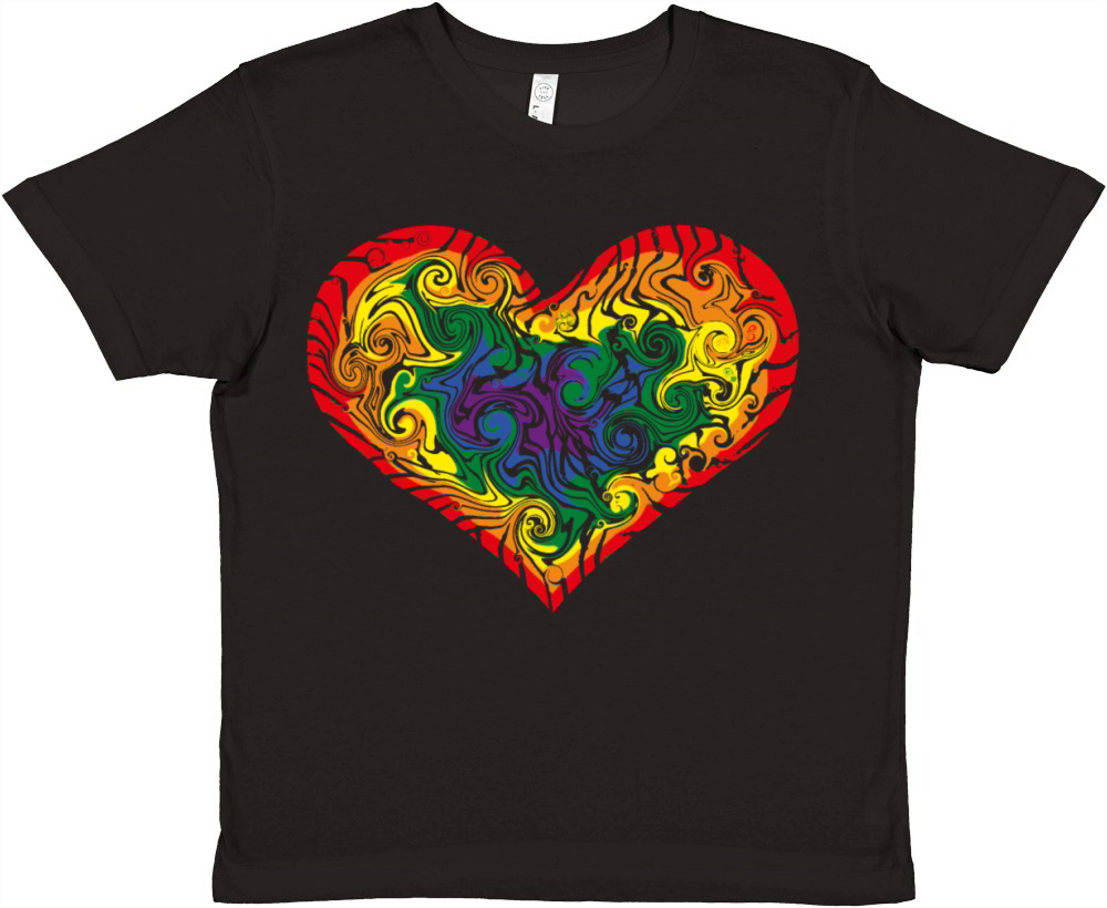 MixatMad Pride Heart Premium Kids Crewneck T-shirt