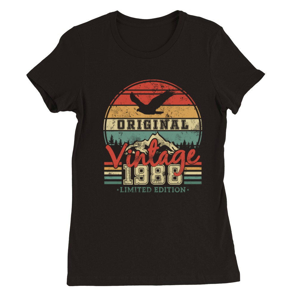 Vintage 1988 Birthday Gift Premium Womens Crewneck T-shirt