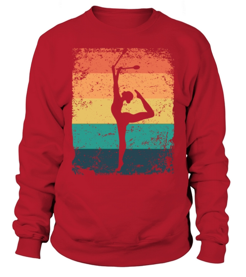 Gymnast Clubs Retro Rhythmic Gymnastics Sweatshirt Unisex