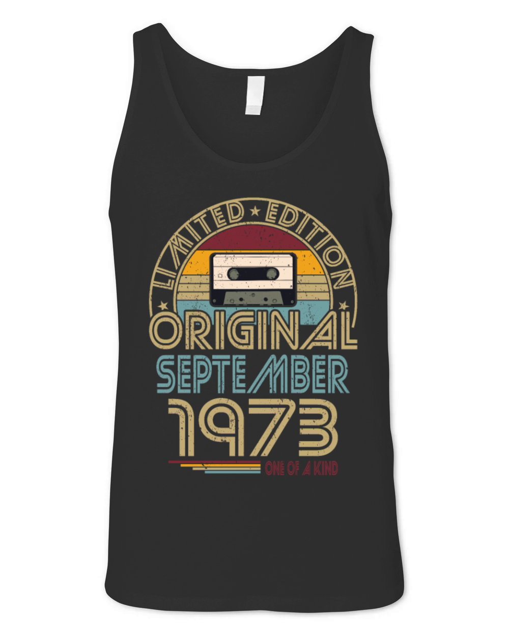 50th birthday september 1973 original 1973 Unisex Jersey Tank