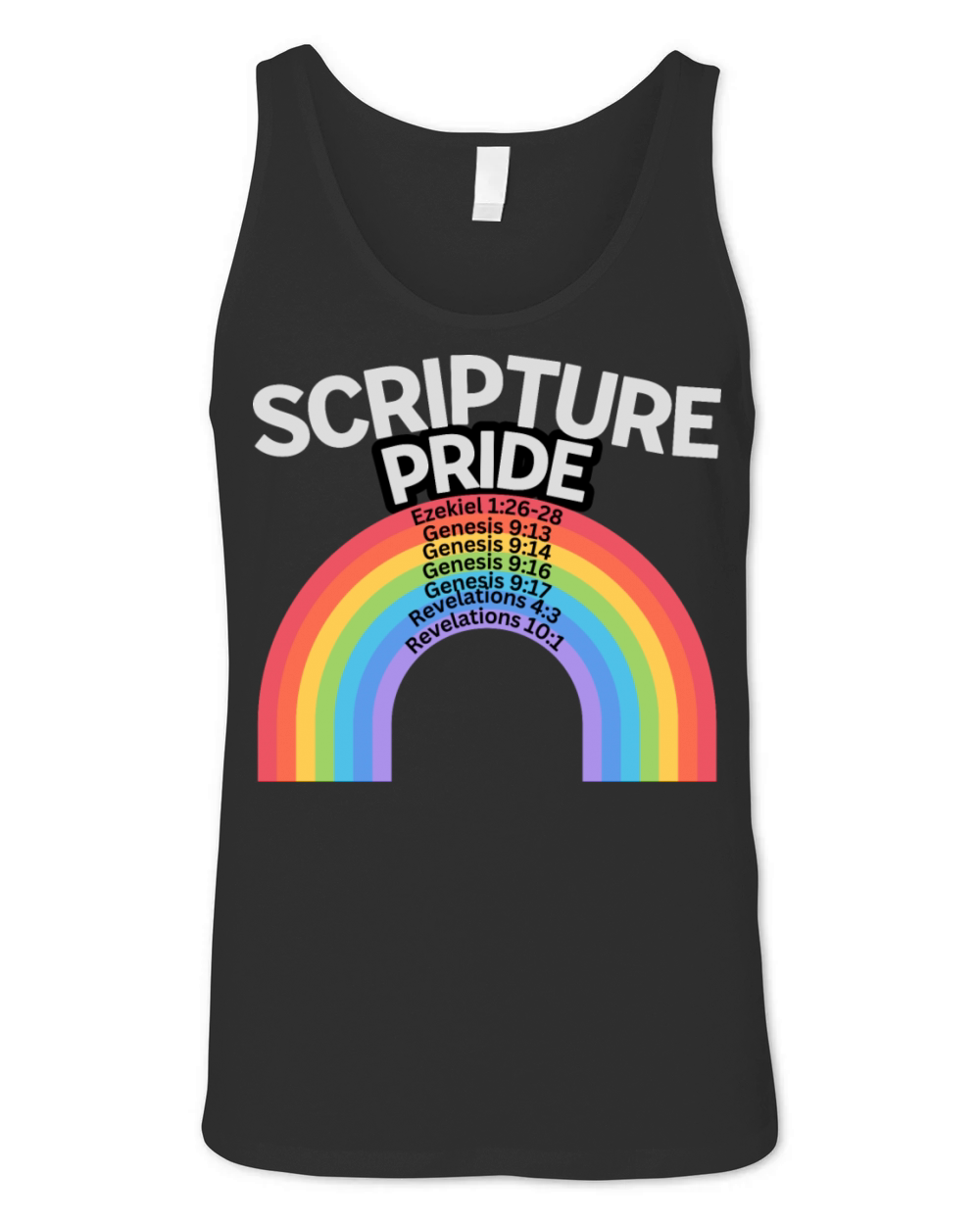 Scripture Pride Rainbow Unisex Jersey Tank