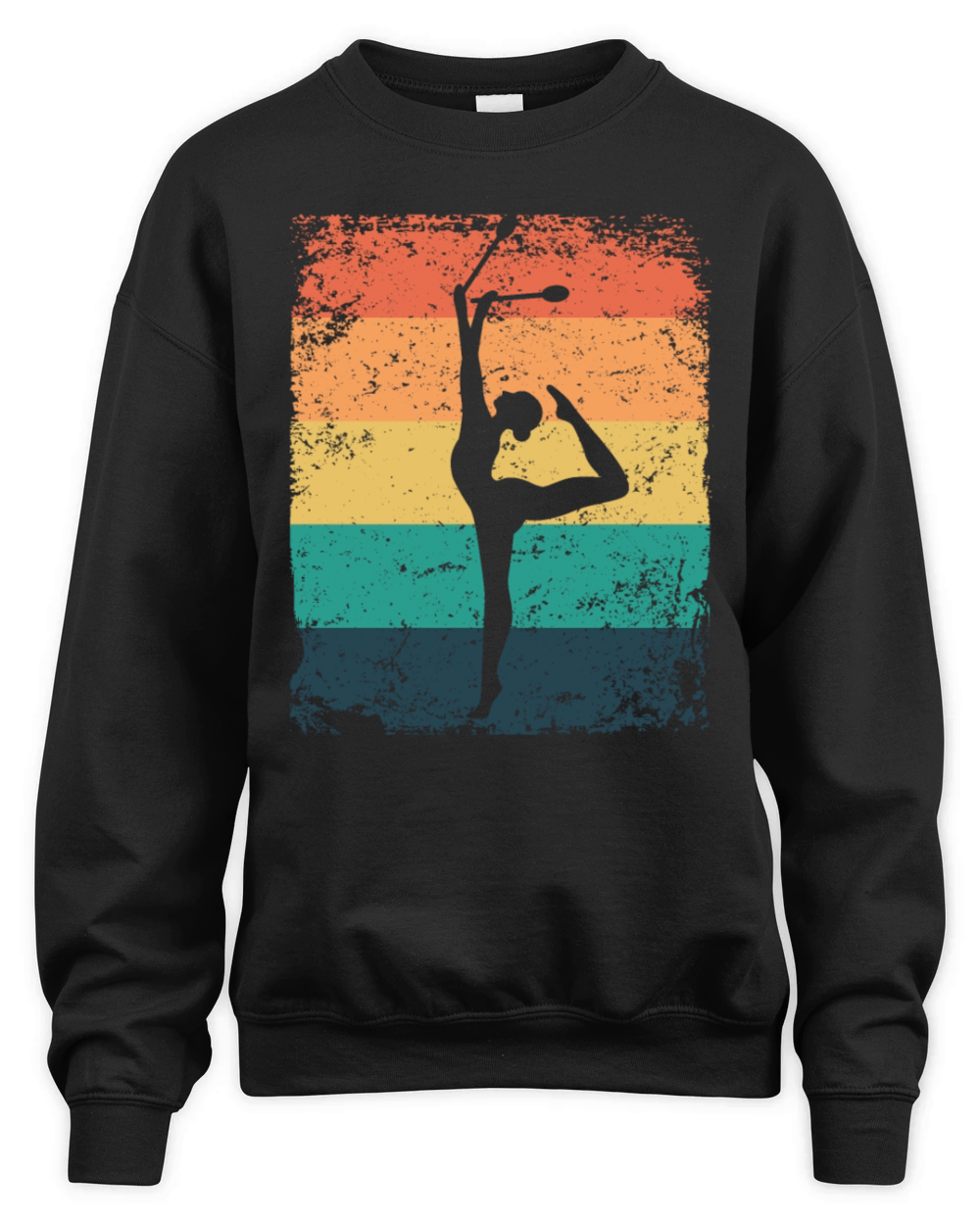 Gymnast Clubs Retro Rhythmic Gymnastics Unisex Premium Crewneck Sweatshirt