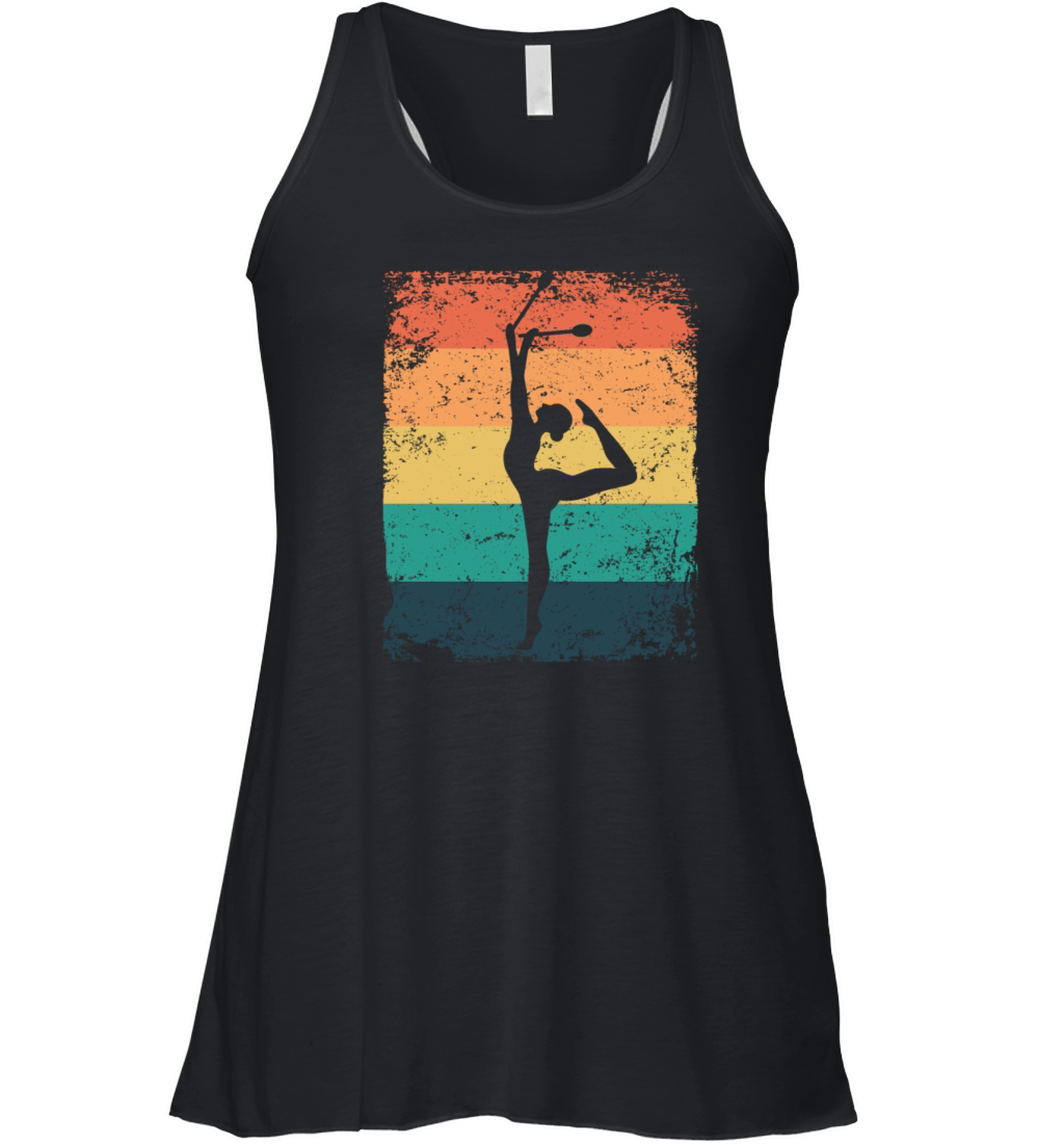 Gymnast Clubs Retro Rhythmic Gymnastics Women's Flowy Tank Top