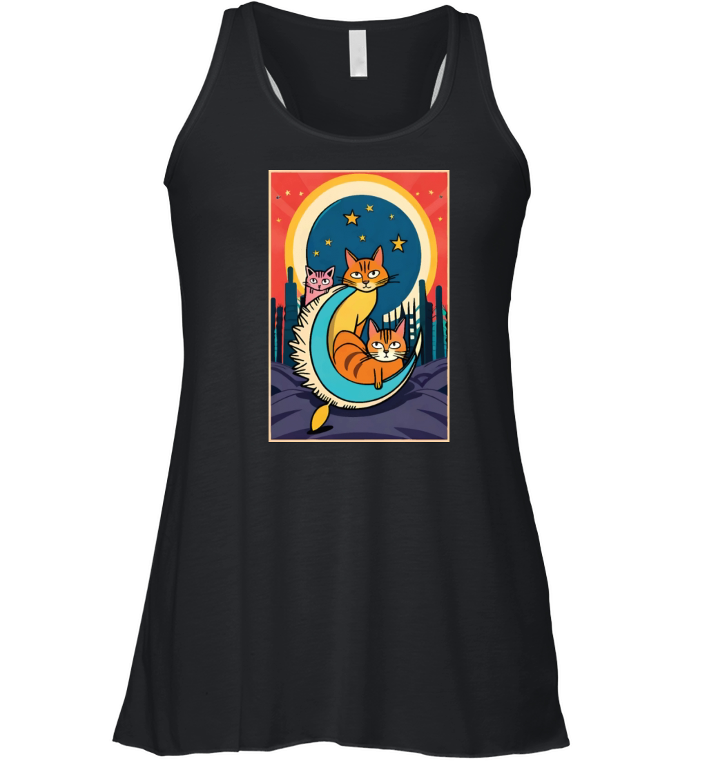 triple thurston moon cats Women's Flowy Tank Top