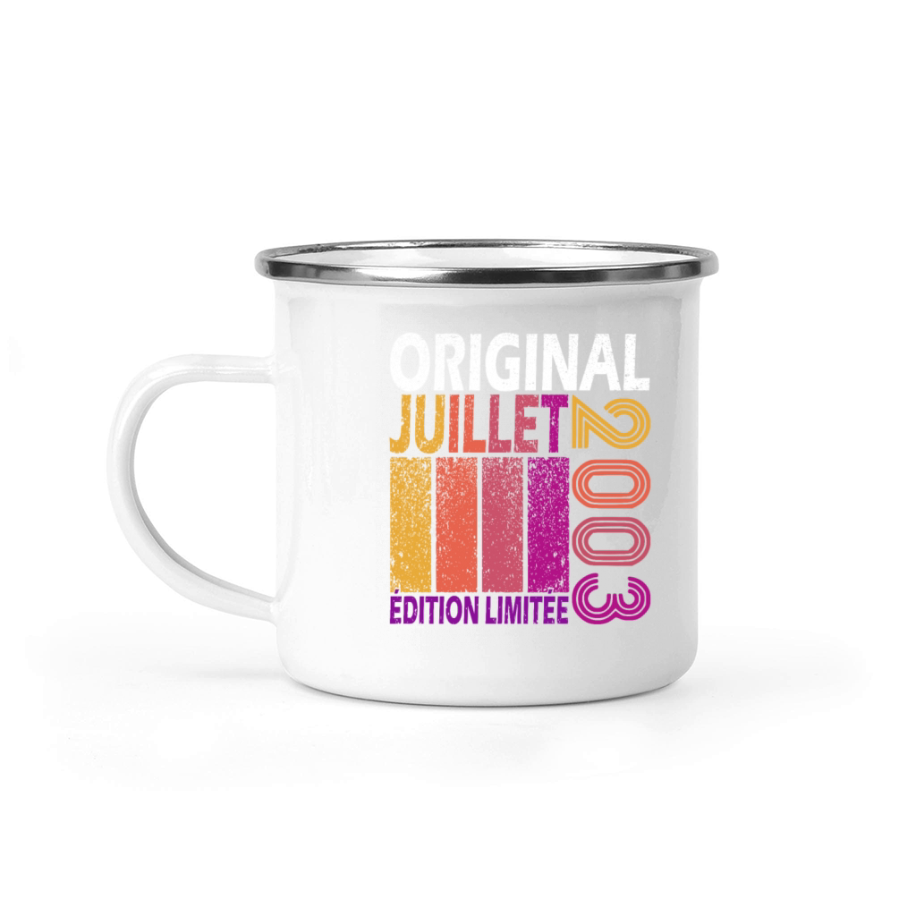 20th birthday man original July vintage 2003 Camping Mug