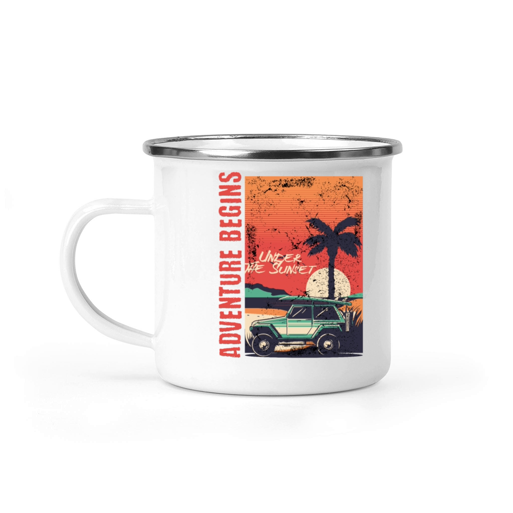 Adventure Begins Now - T-shirt Aventurier Camping Mug