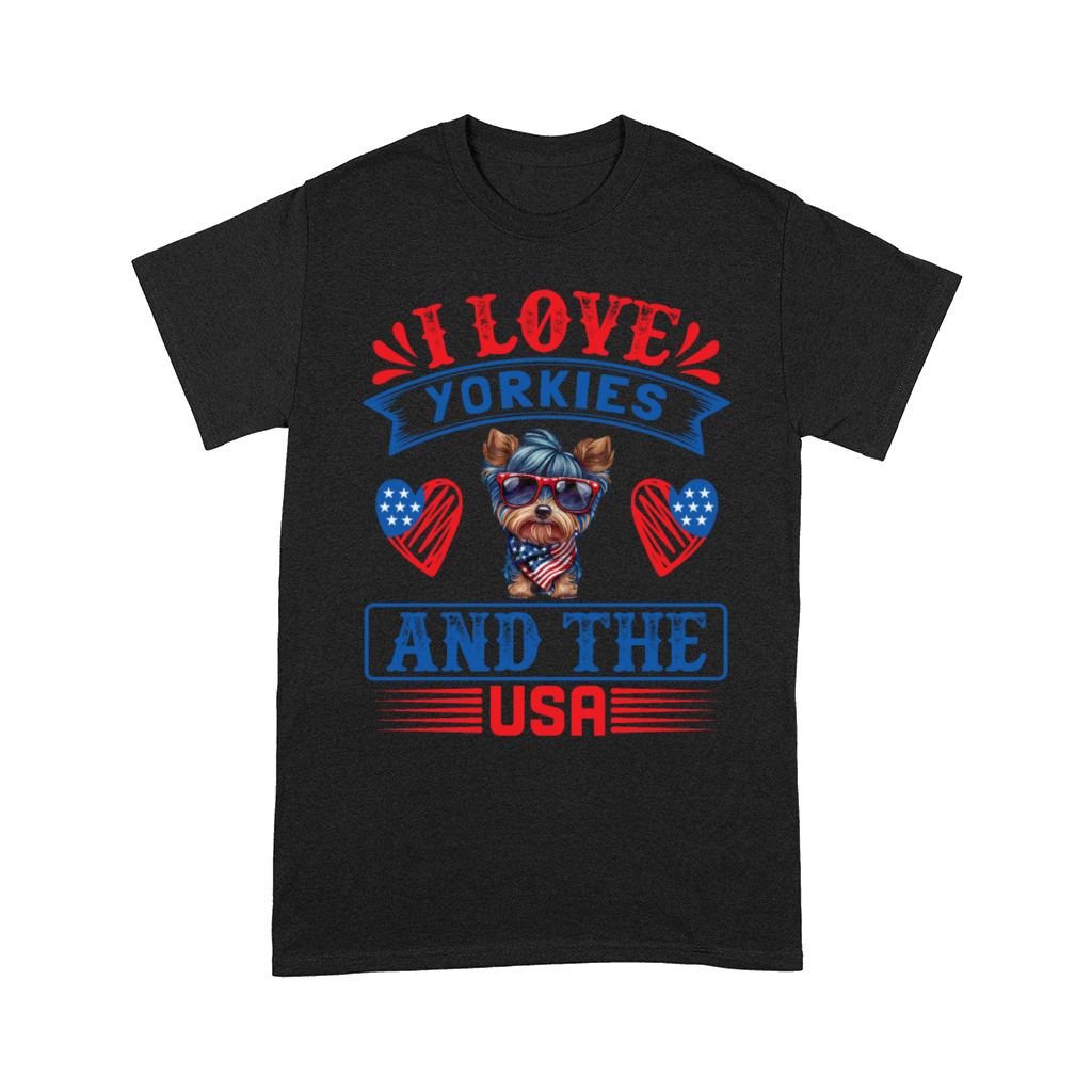 I love Yorkies and the USA 01 Comfort T-shirt