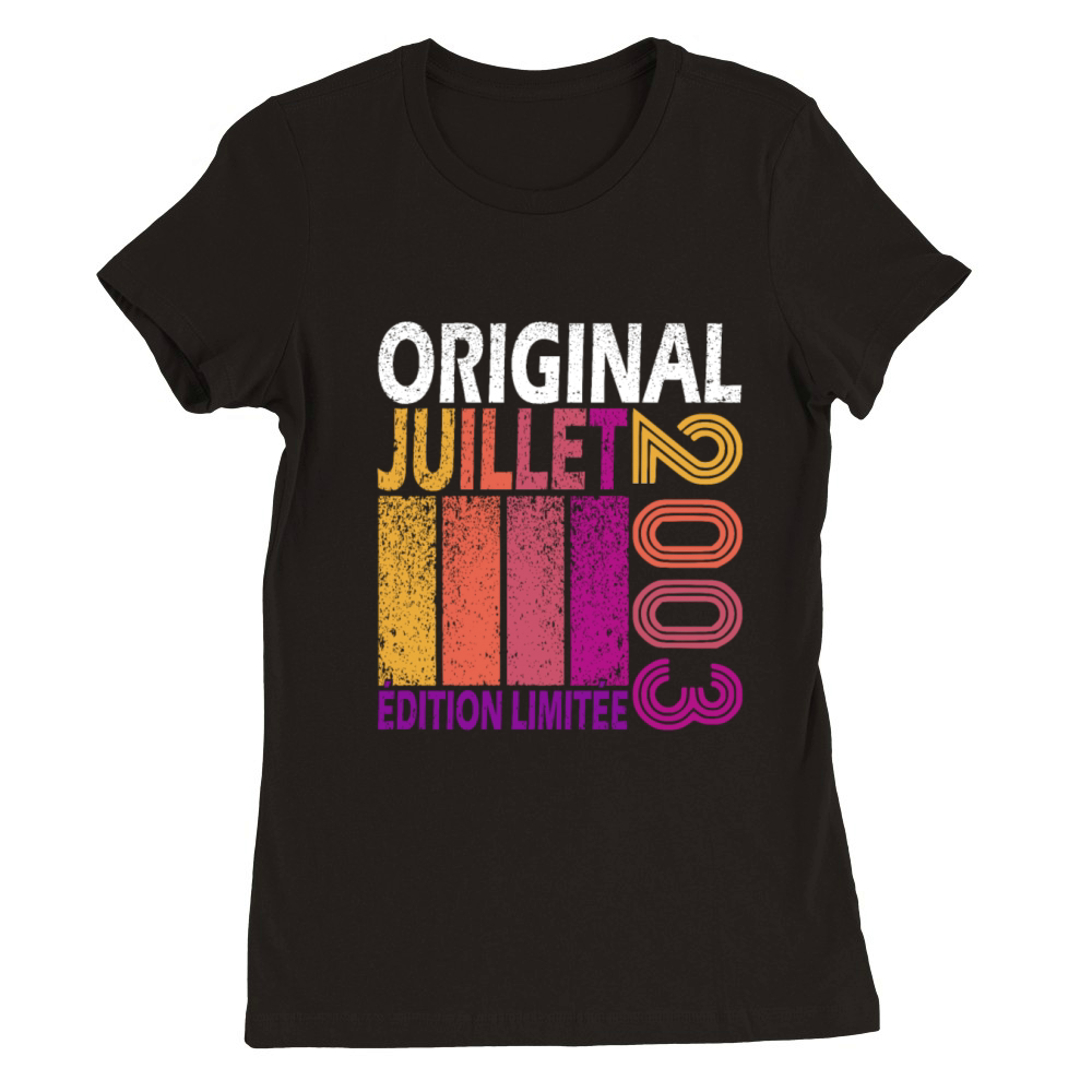 20th birthday man original July vintage 2003 Premium Womens Crewneck T-shirt