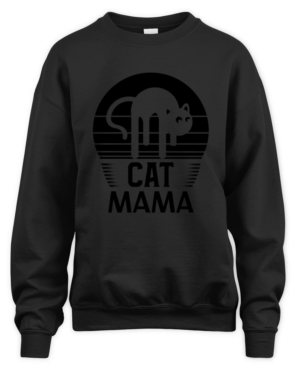 Cat Mama Shirt Women Funny Cat Mom Vintage Tee Unisex Premium Crewneck Sweatshirt