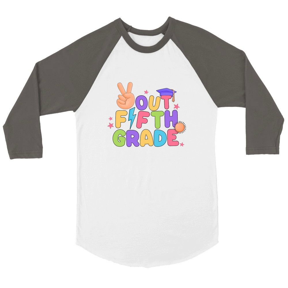 Out Fifth Grade Unisex ¾ sleeve Raglan T-shirt