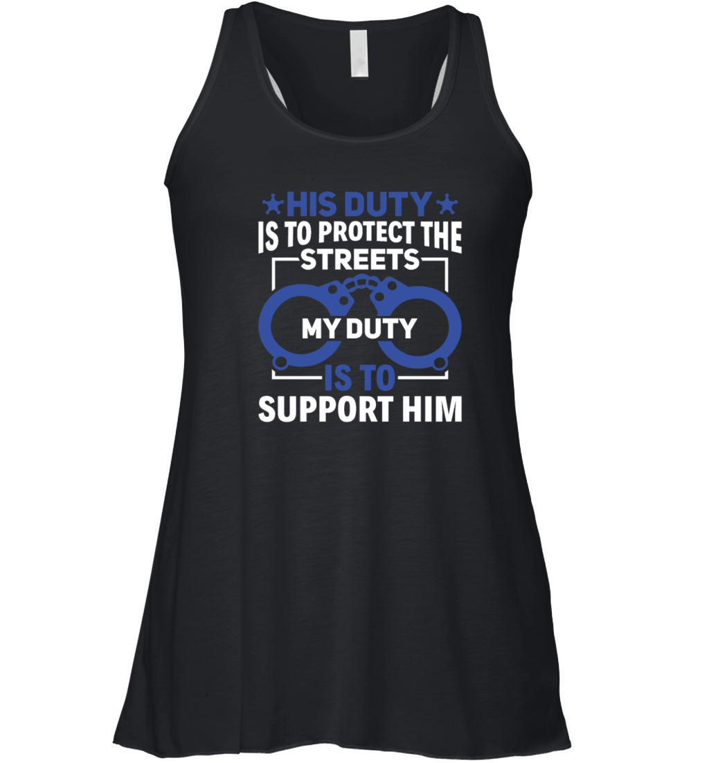 Protect the Streets - Police Officer Girlfriend Women's Flowy Tank Top