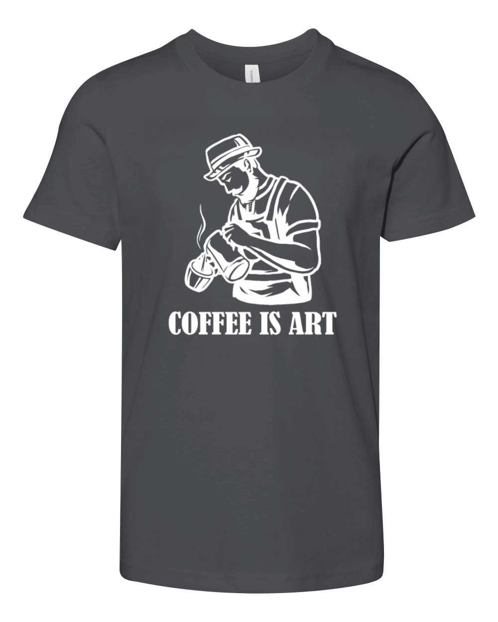 Coffee is Art Queen Latte Art Barista Coffee Youth Unisex Jersey Tee