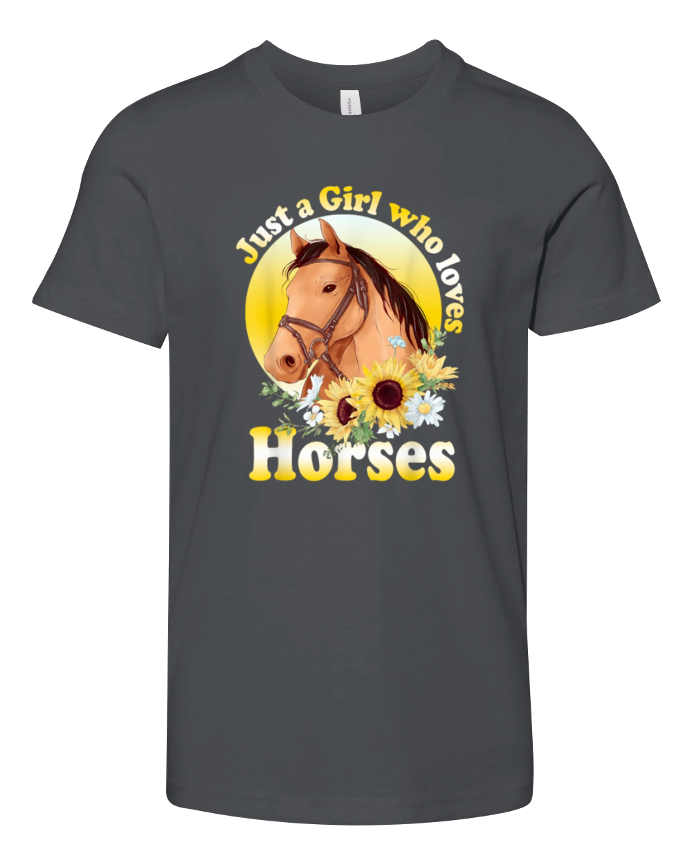 Just A Girl Who Loves Horses T-Shirt Youth Unisex Jersey Tee