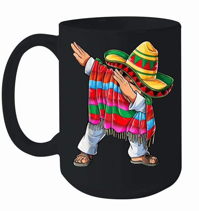 Dabbing Boys Men Mexican Dab Sombrero Poncho Cinco Ceramic Mug