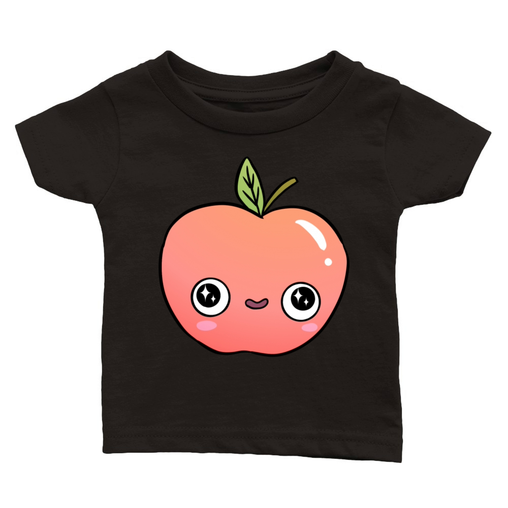 Cute Funny Apple Illustration Classic Baby Crewneck T-shirt
