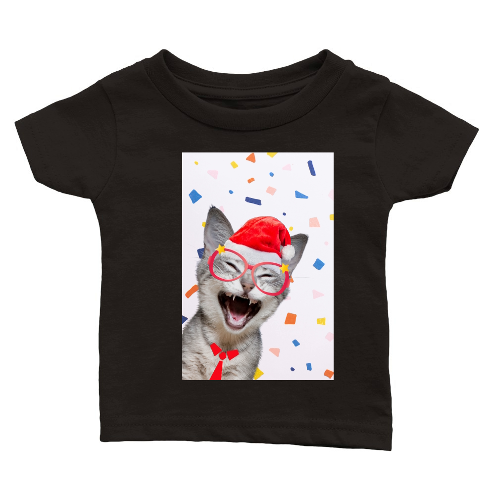 Lovely Animal Holiday Festival Cat Classic Baby Crewneck T-shirt
