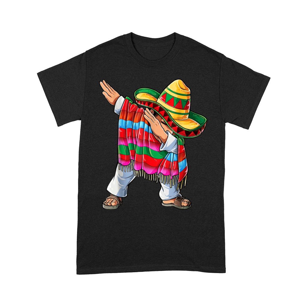 Dabbing Boys Men Mexican Dab Sombrero Poncho Cinco Comfort T-shirt