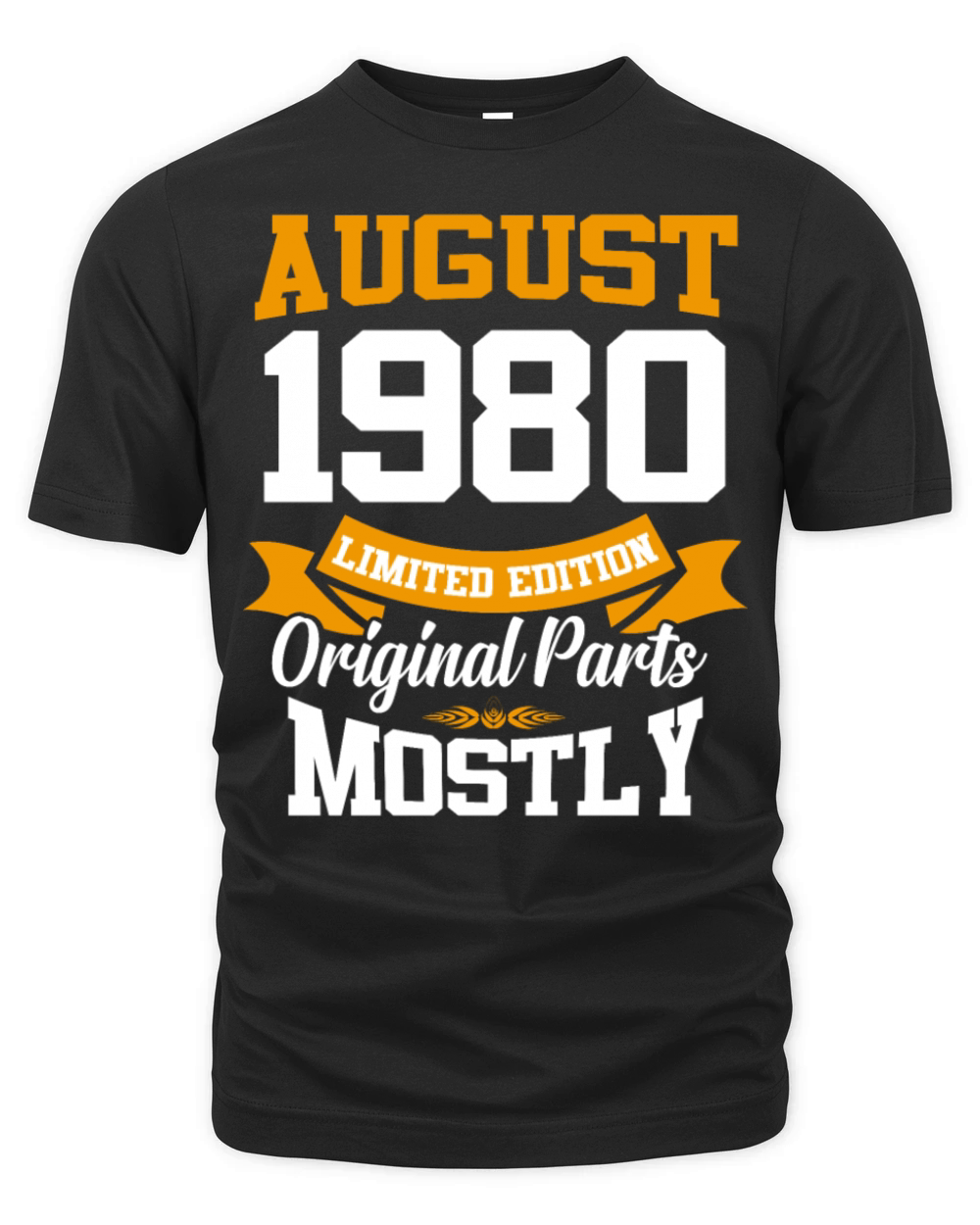 August 1980 Vintage Birthday Present Organic Unisex T-shirt