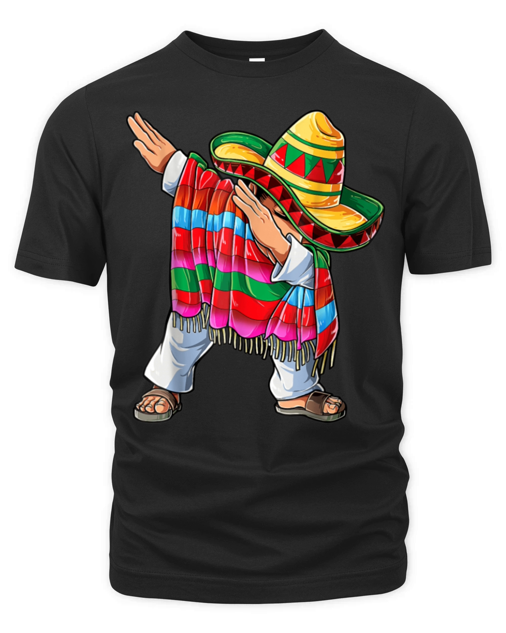 Dabbing Boys Men Mexican Dab Sombrero Poncho Cinco Organic Unisex T-shirt