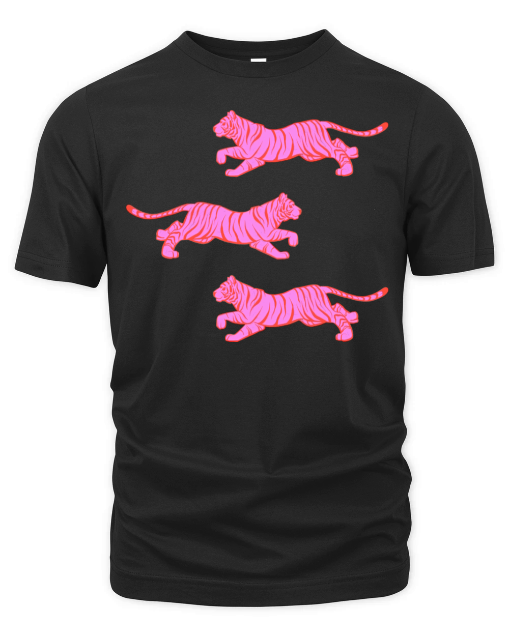 Hot Pink Tiger Trio Organic Unisex T-shirt