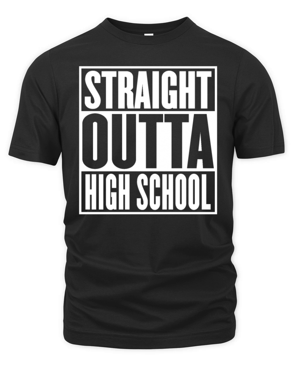 Straight Outta Highschool Graduation Funny Organic Unisex T-shirt