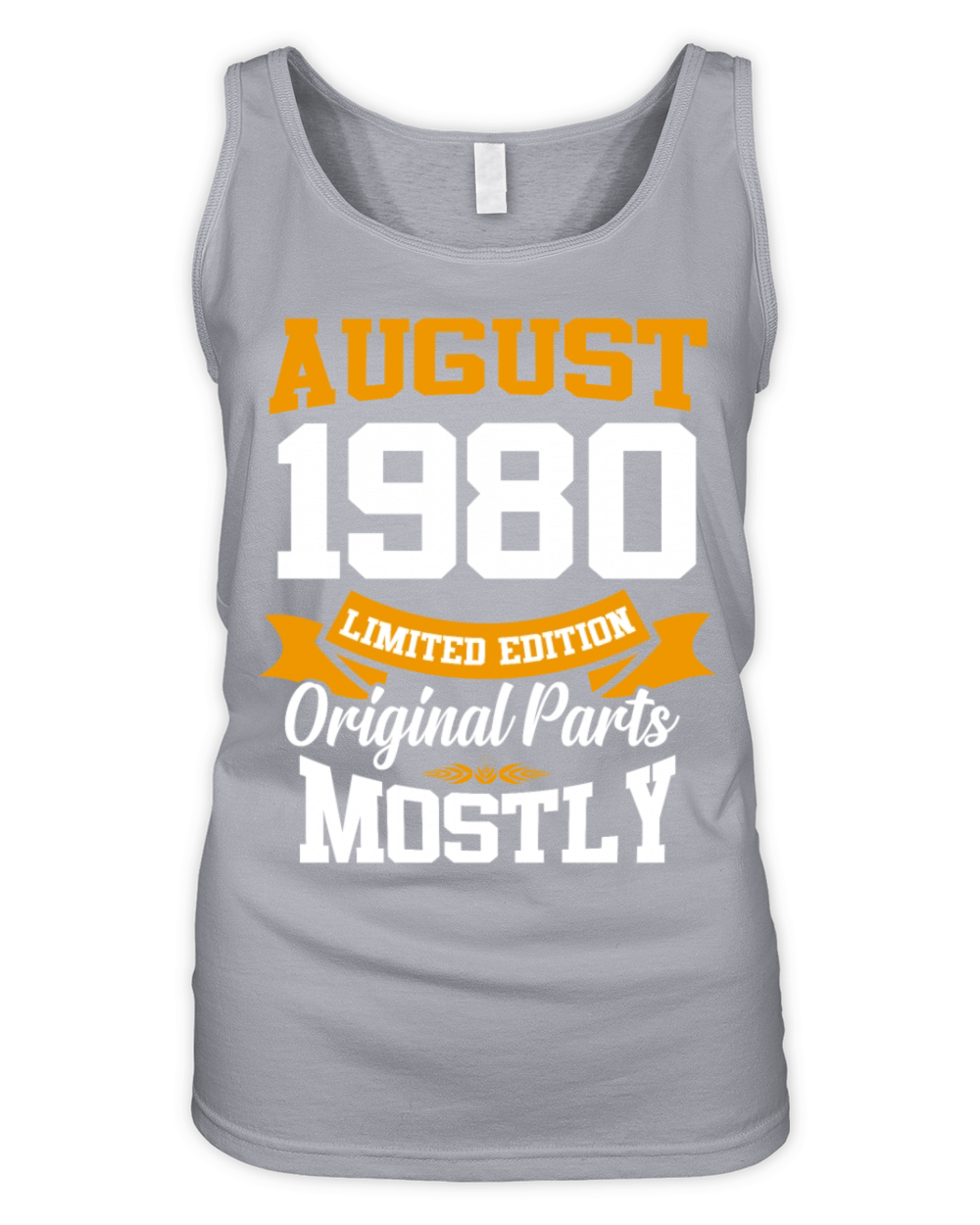 August 1980 Vintage Birthday Present Organic Women's Tank Top