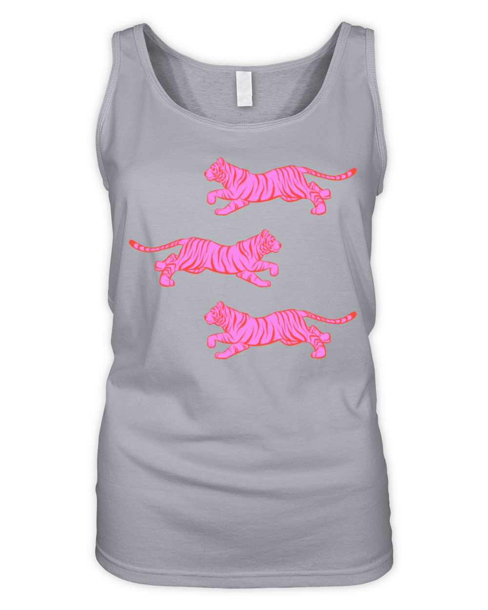 Hot Pink Tiger Trio Organic Women's Tank Top