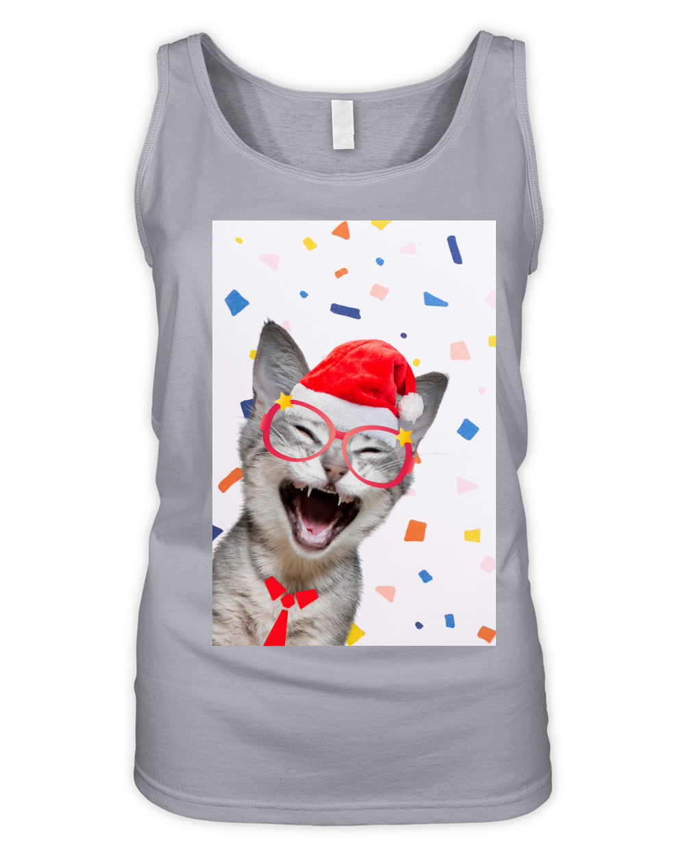 Lovely Animal Holiday Festival Cat Organic Women's Tank Top