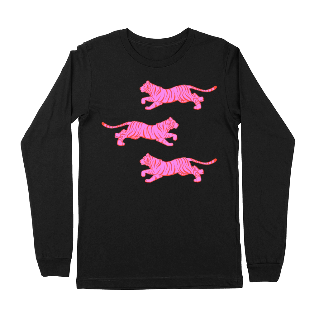 Hot Pink Tiger Trio Premium Long Sleeve