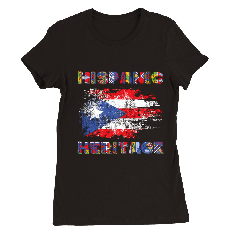 Puerto Rico Hispanic Heritage Month Premium Womens Crewneck T-shirt