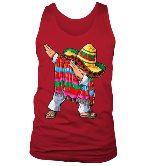 Dabbing Boys Men Mexican Dab Sombrero Poncho Cinco Tank Top Unisex