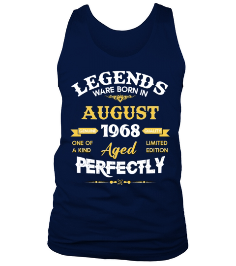 Vintage Aged To Perfection August 1968 Tank Top Unisex