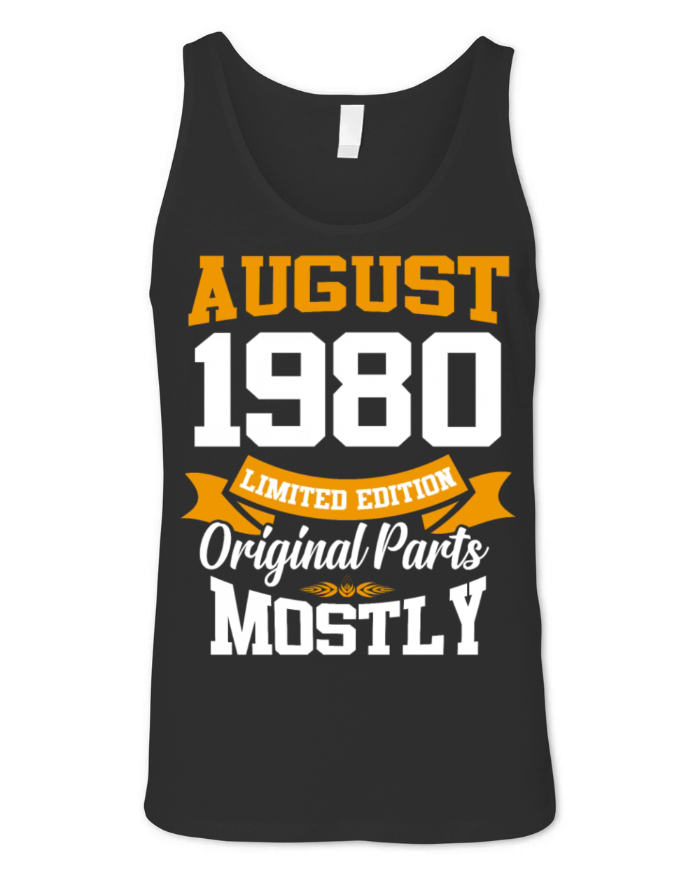 August 1980 Vintage Birthday Present Unisex Jersey Tank