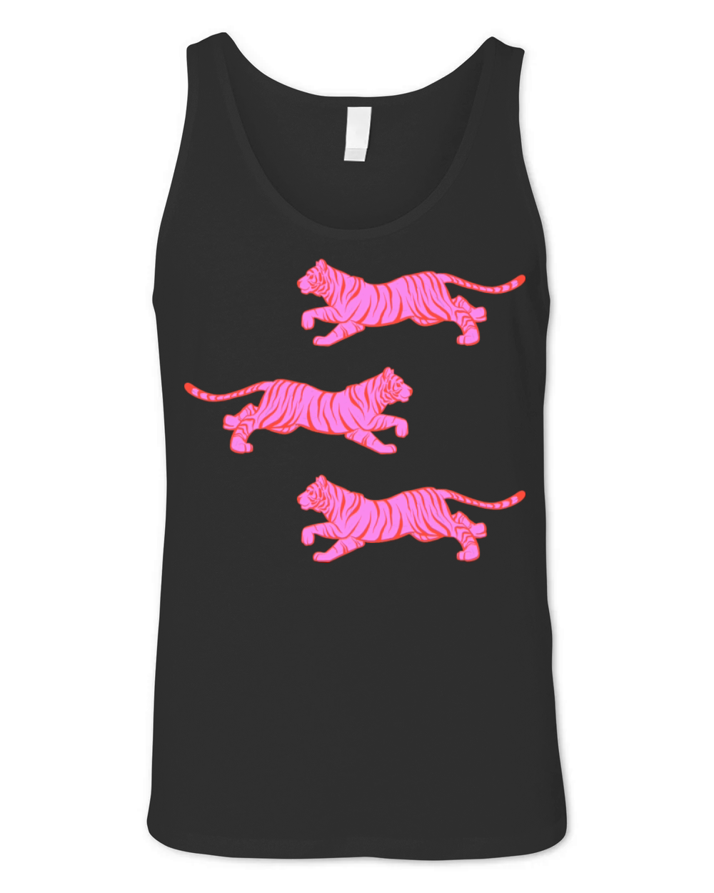 Hot Pink Tiger Trio Unisex Jersey Tank