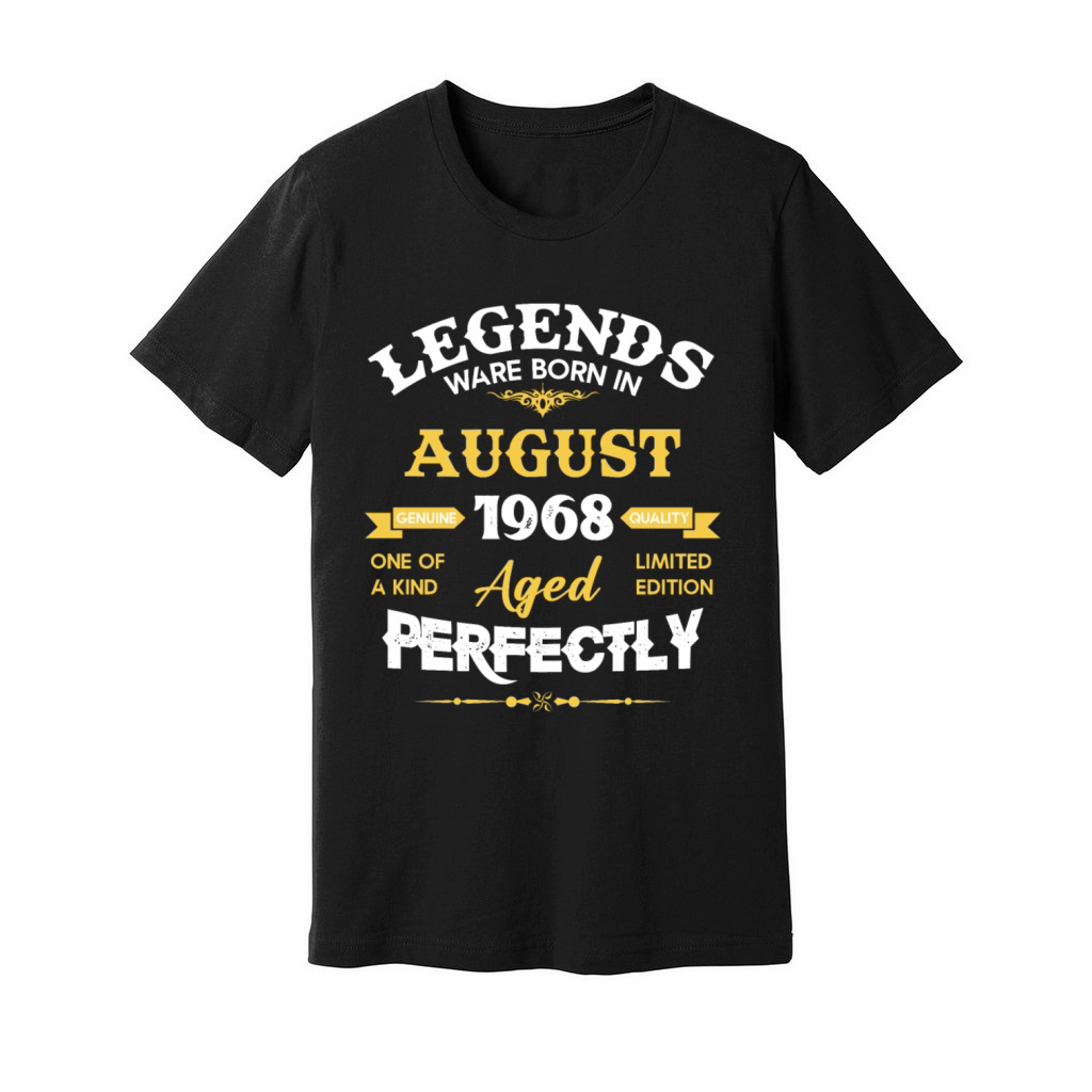 Vintage Aged To Perfection August 1968 Unisex Jersey Tee