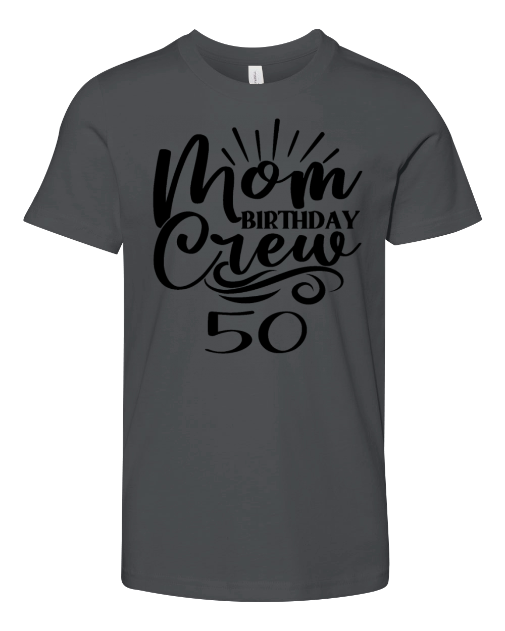 50th Birthday Mom Crew Happy 50 years Old Birthday Youth Unisex Jersey Tee
