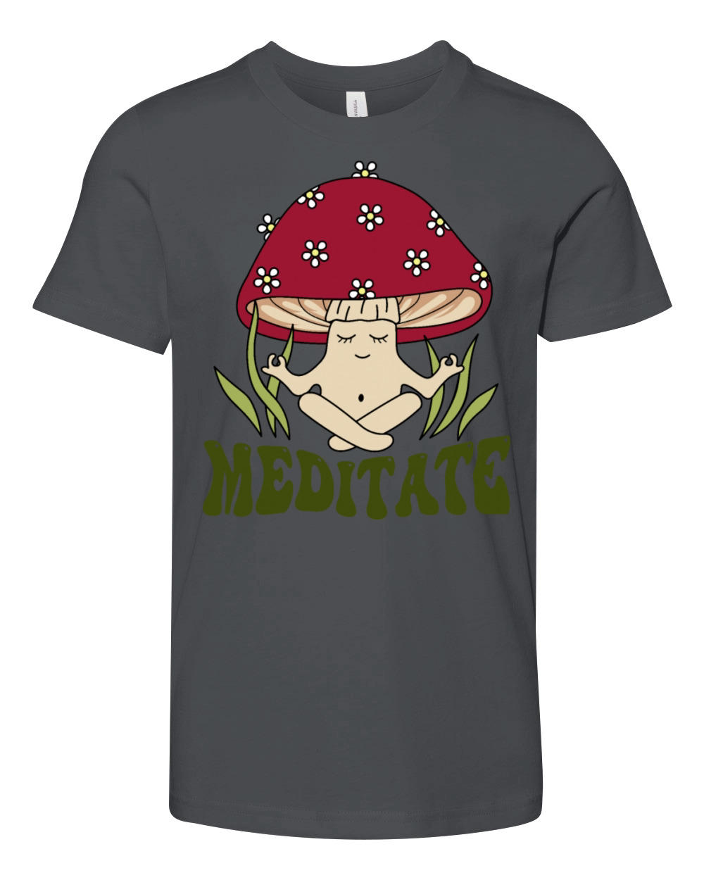 Mushroom meditate Youth Unisex Jersey Tee